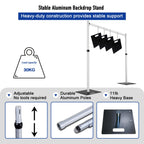 Heavy Duty Backdrop Stand, 10x10ft Pipe and Drape Stand Kit, Adjustable Arch Backdrop Stand, Back Drop Stand for