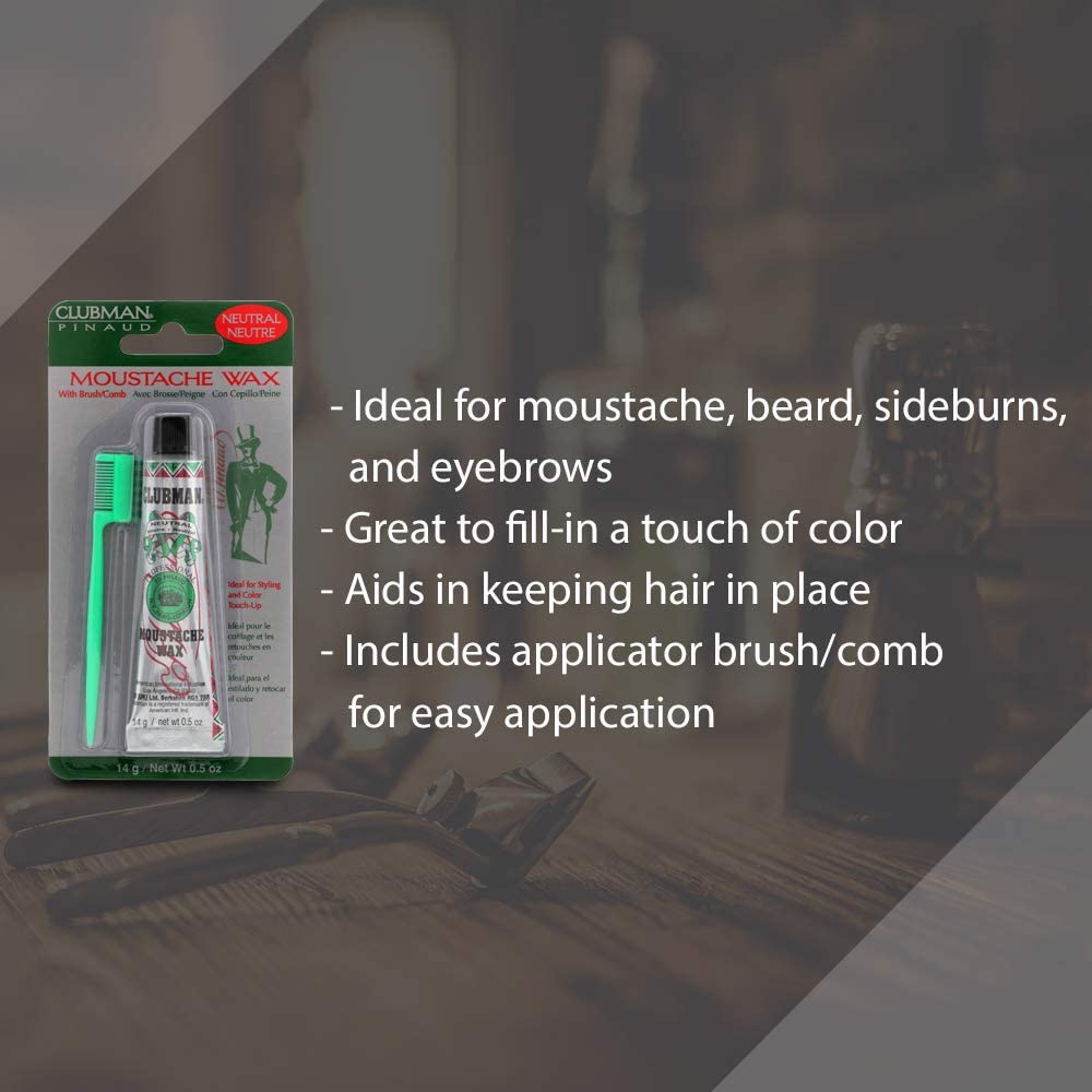 Moustache Wax Neutral 0.50 oz (Pack of 7)