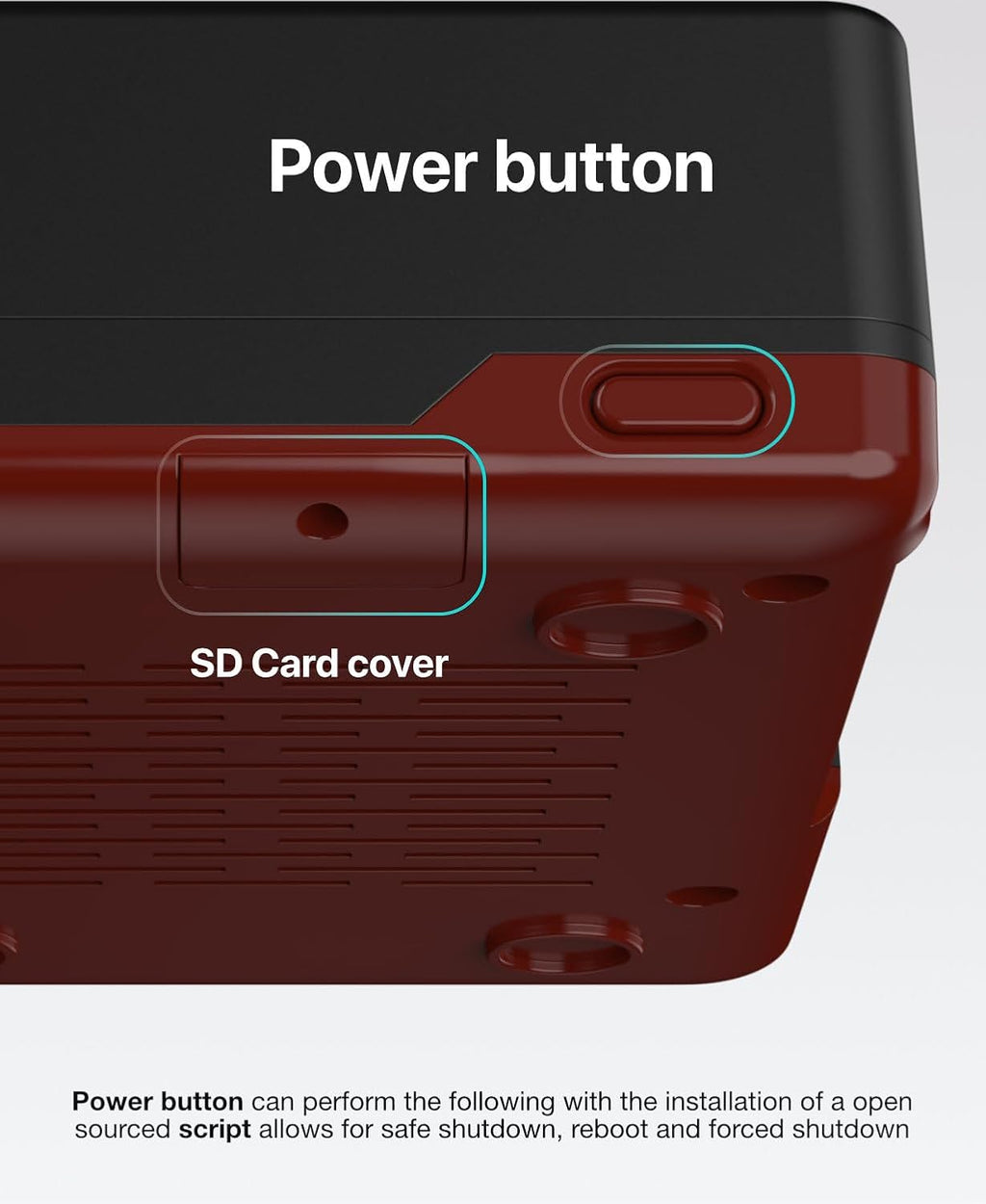 Argon NEO 5 Aluminum Case for Raspberry Pi 5 - Built-in Fan (BRED)