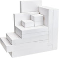 12PCS 17" Christmas Shirt Gift Boxes with Lid for Presents, Extra Large 4" Deep White Paper Box, 4 Assorted Different