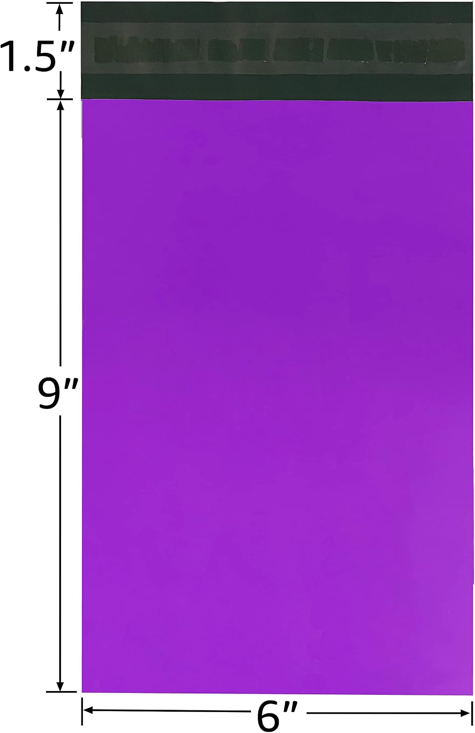 6" x 9" Purple Poly Mailers, Pack of 200