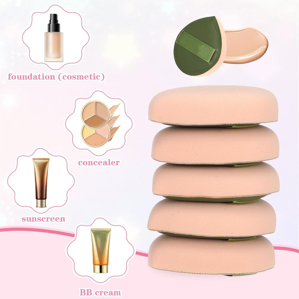 5Pcs Make Up Sponges for Face, Cushion Foundation Puff
