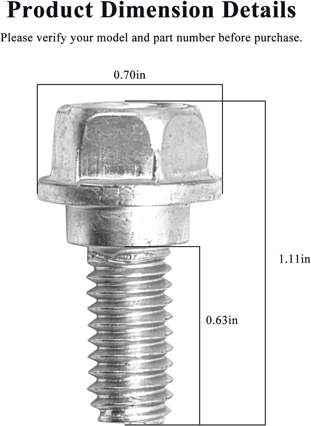 532139888 Shoulder Bolt Compatible with Husqvarna Lawn Mowers, 2-Pack