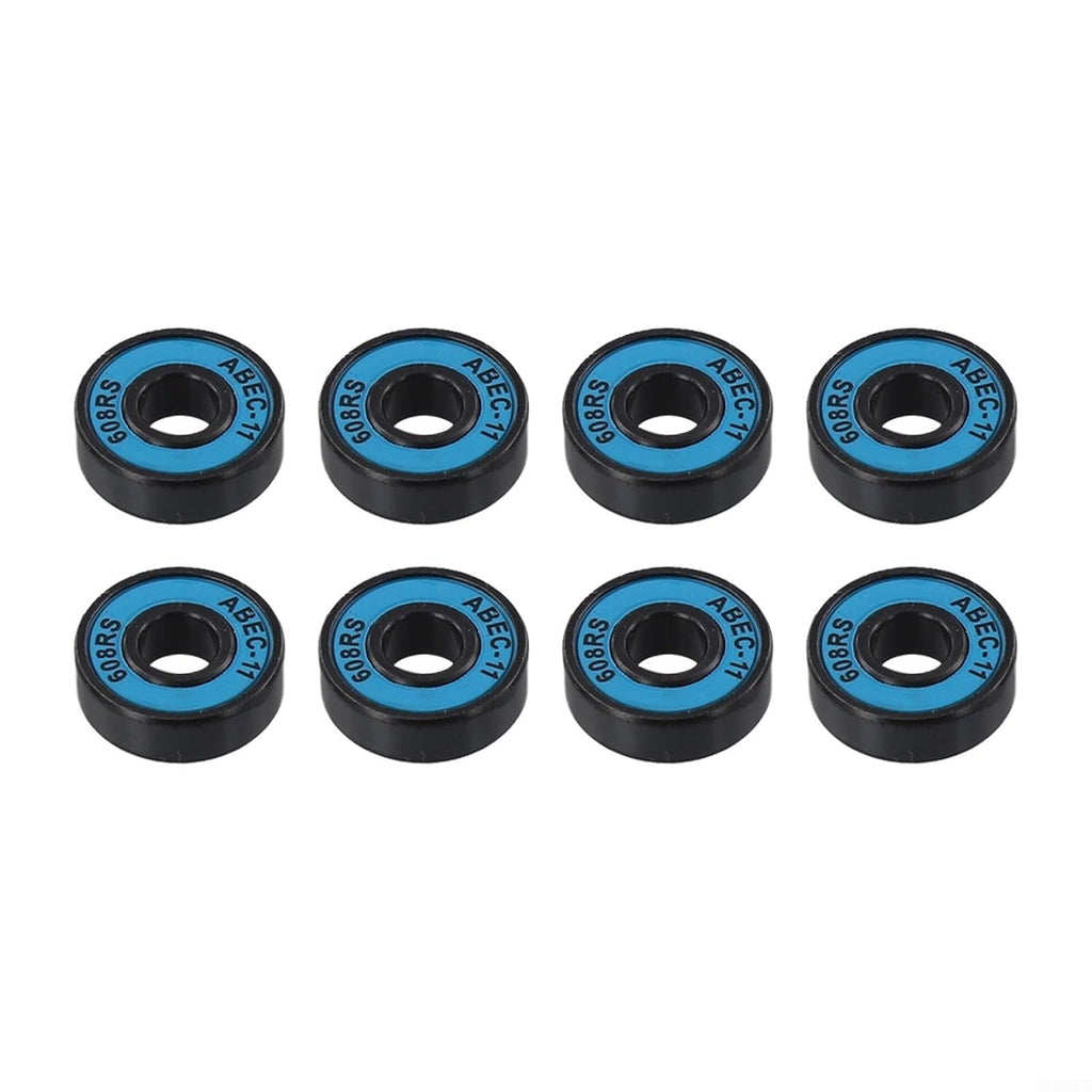 Skateboard Bearings, ABEC-11 608RS, Carbon Steel, Rubber Shield, Skateboards, Longboards, Roller Skates, Kick