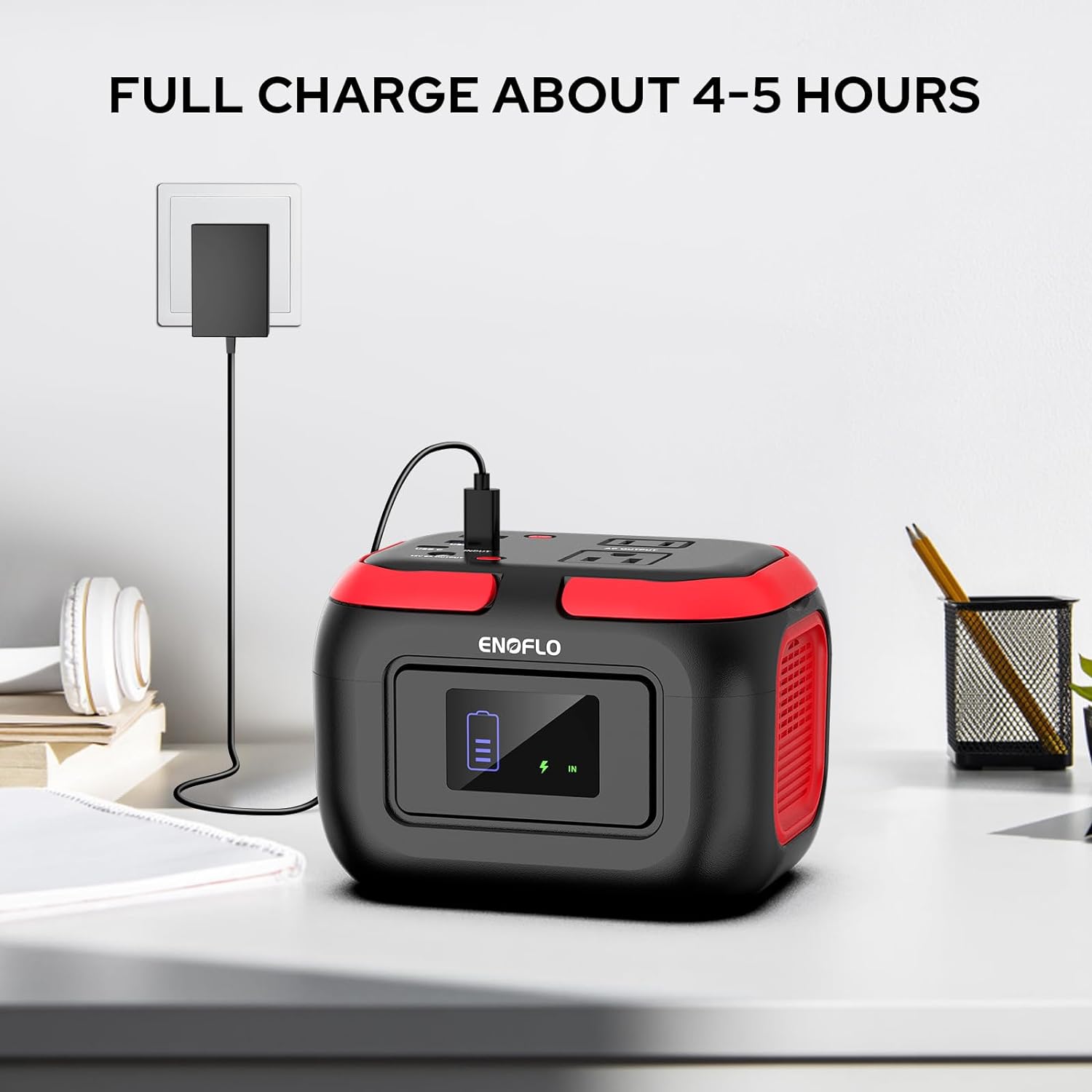 Portable Power Station, 97.68Wh Solar Generator, Lithium Battery Power with 110V AC 120W Peak Socket/DC/USB QC3.0/LED