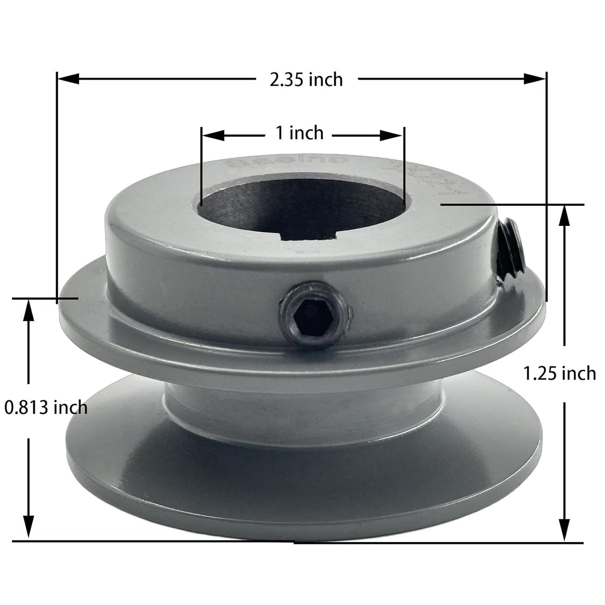 BK22-1 Sheaves,v Belt Pulley 1 inch bore 2.35" OD,Motor Pulley Cast Iron for A B 4L 5L V-Belts,BK221 Pulley
