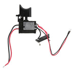 Electric Drill Switch, Cordless Drill Trigger Switch, 7.2V-24V Lithium Battery Cordless Drill Speed Control Trigger Switch With Small Light