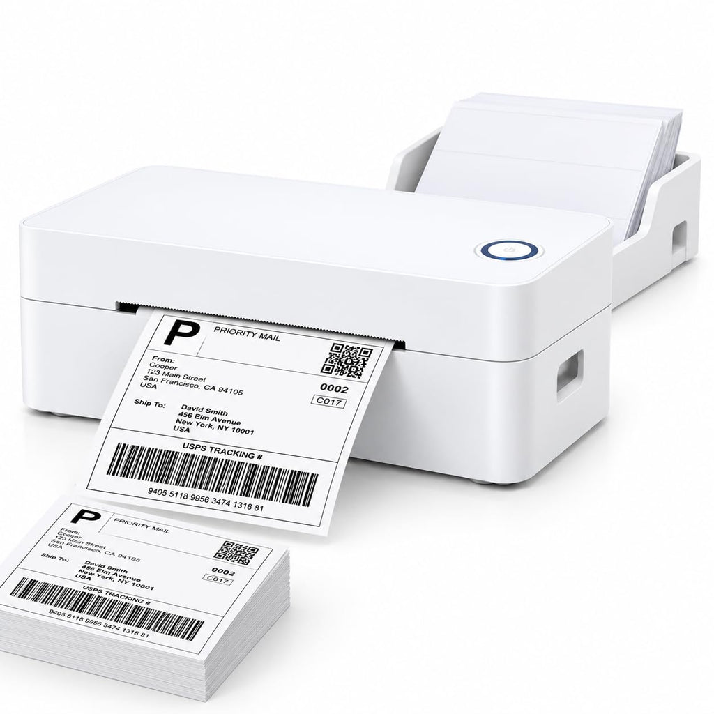 Bluetooth Thermal Label Printer, Wireless Shipping Label Maker for Business