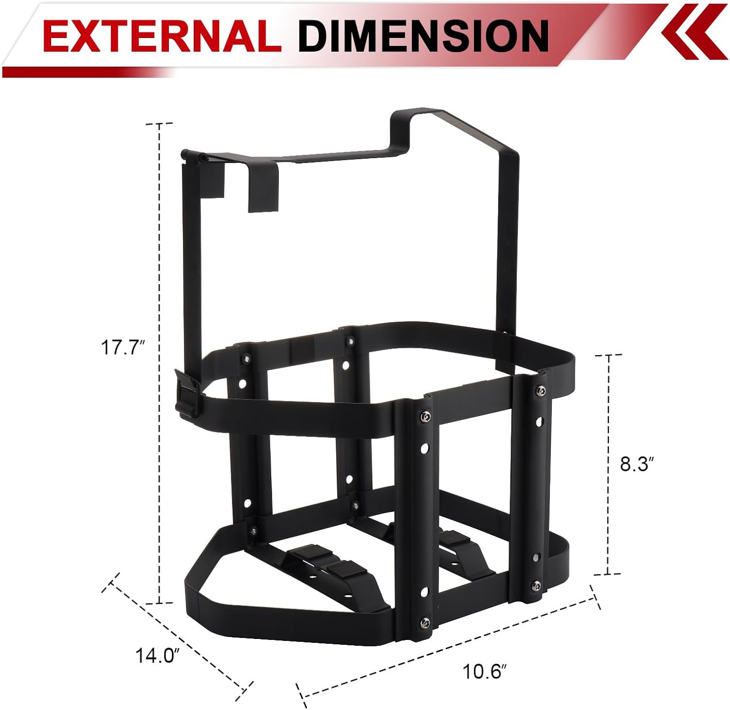 5 Gallon Gas Can Holder Compatible with SureCan Gas Can | Metal Steel Fuel Container Mount Bracket
