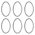 uxcell 6Pcs AS-246 Nitrile Rubber O-Rings 4-1/2" ID 4-3/4" OD 1/8" W