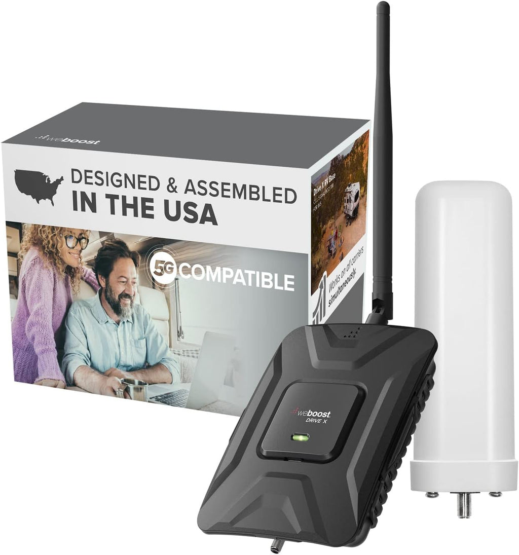 Drive X RV Base - Cell Phone Signal Booster kit | Boosts 4G LTE & 5G for All U.S. Carriers - Verizon, AT&T, T-Mobile