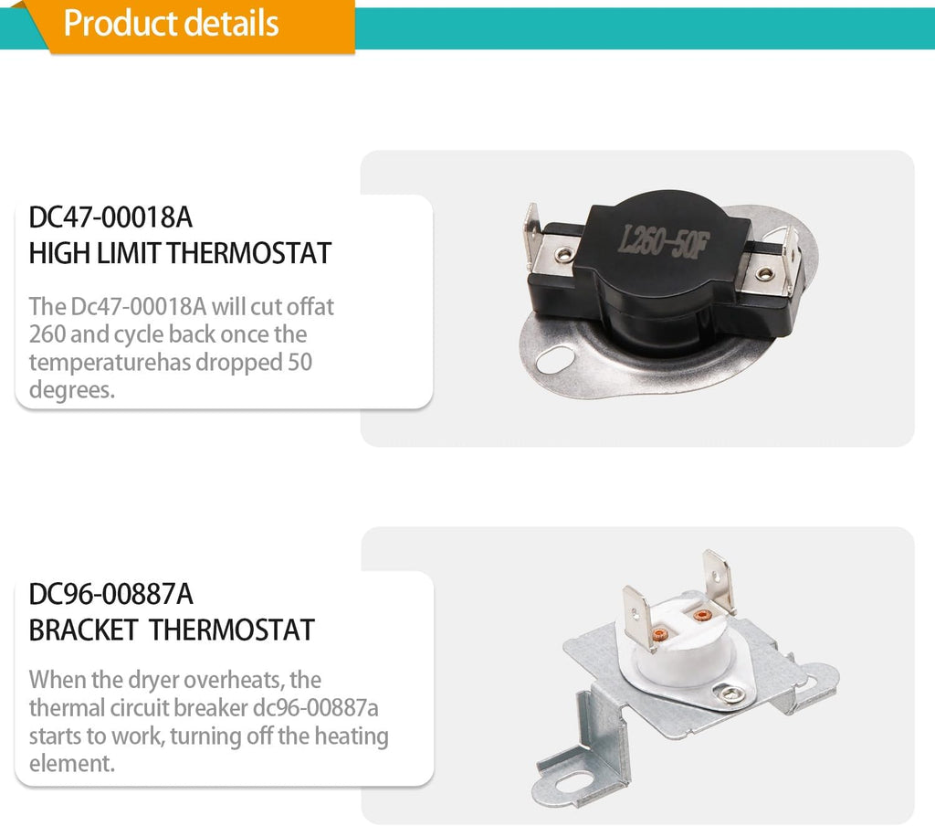 DV431AEP/XAA DV422EWHDWR/AA Dryer Heating Element Kit for Samsung