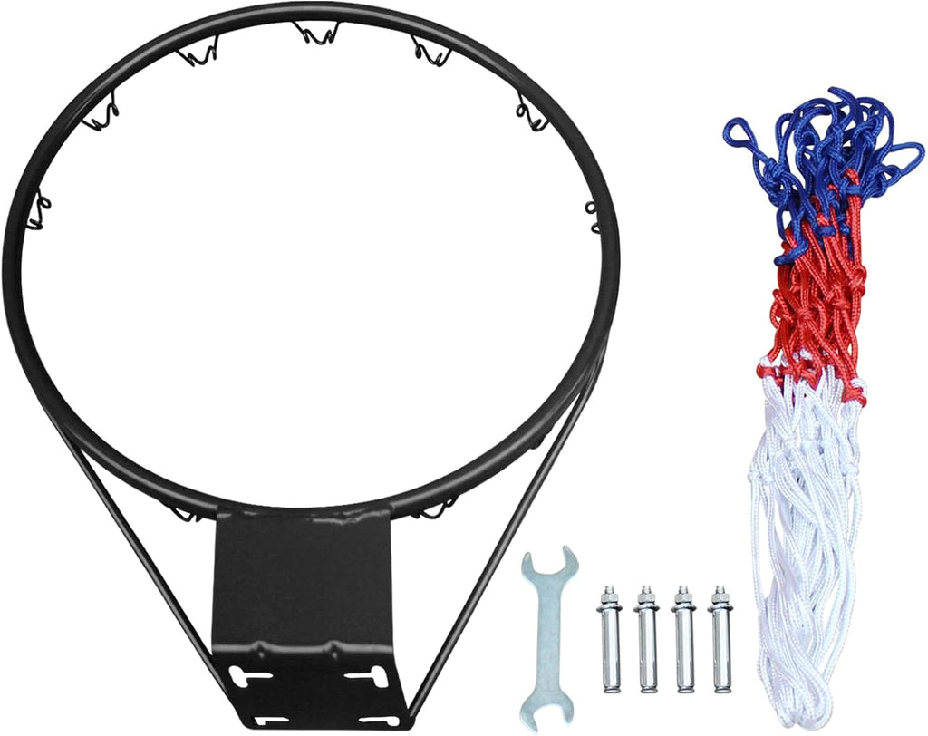 Basketball Rim Goal 18 ", Replacement Basketball Rim Goal Hoop Net for Indoor Outdoor