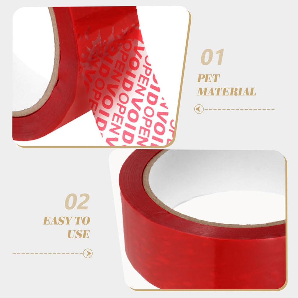 6pcs Red Void Security Tape Tamper Evident Sealing