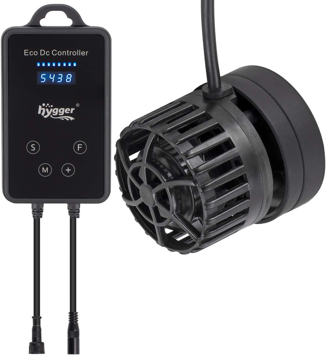 Mini Wave Maker Aquarium Magnetic DC Powerhead with LED Display Controller for Saltwater Tank, 1600 GPH Aquarium