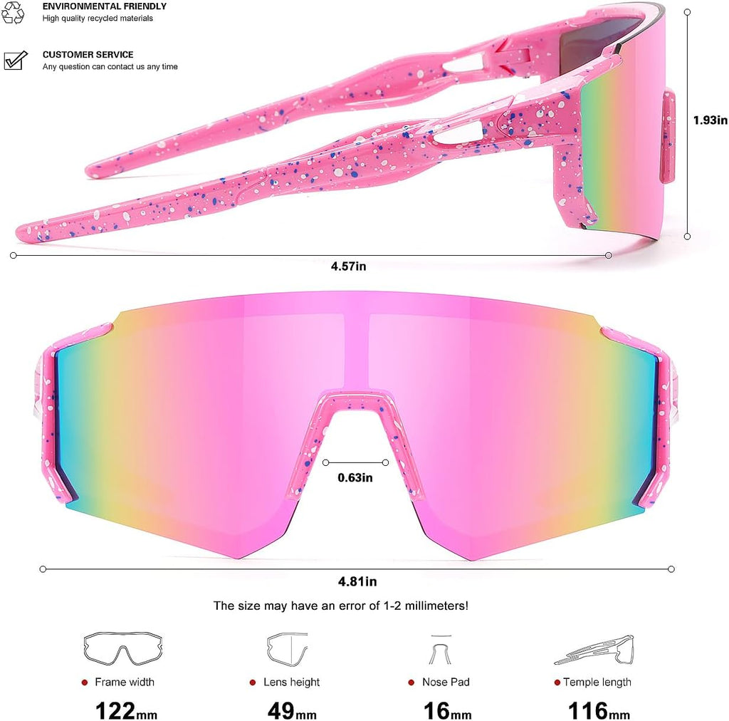 Kids Sunglasses Youth Baseball Sunglasses for Boys Girls Softball Sports Sun Glasses UV Protection