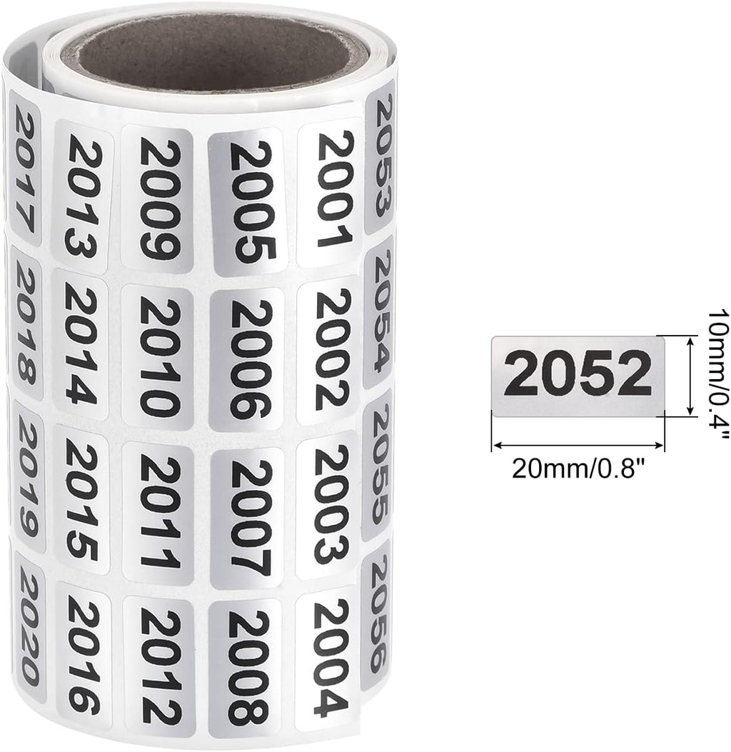 2001 to 3000 Consecutive Number Stickers Inventory Label Black Numbers for Office Warehouse Numbering Classification