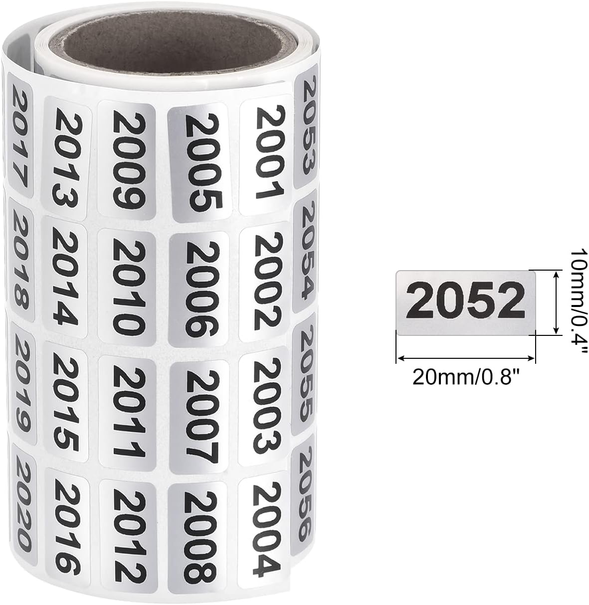 2001 to 3000 Consecutive Number Stickers Inventory Label Black Numbers for Office Warehouse Numbering Classification