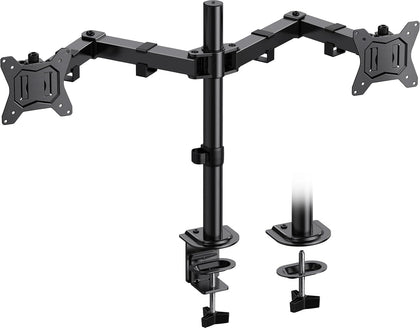 Dual Monitor Mount for 2 Monitors up to 32 inches, Heavy Duty Dual Monitor Stand Holds up to17.6lbs, Dual Monitor Arm