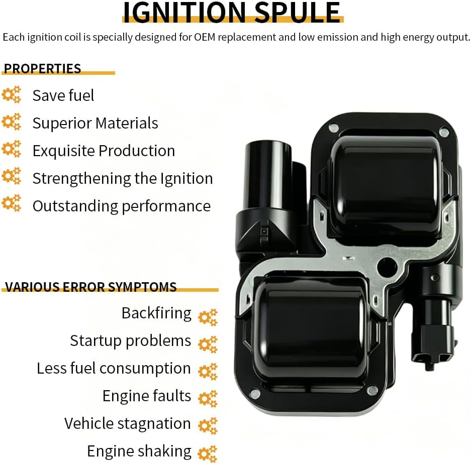 Set of 6 UF375 Ignition Coil Pack & Iridium Spark Plug for Can-Am Outlander