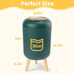 Bathroom Trash Can Automatic Touchless,Gold Green Small Garbage Can