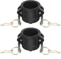 Anxingo 2Pcs 1" Polypropylene DC Camlock Fittings with Dust Cap
