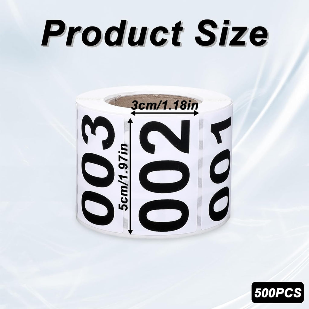 Consecutively Numbered Labels 2 x 1 Inch Inventory Labels Self-Adhesive Copperplate Inventory Numbered Sticker