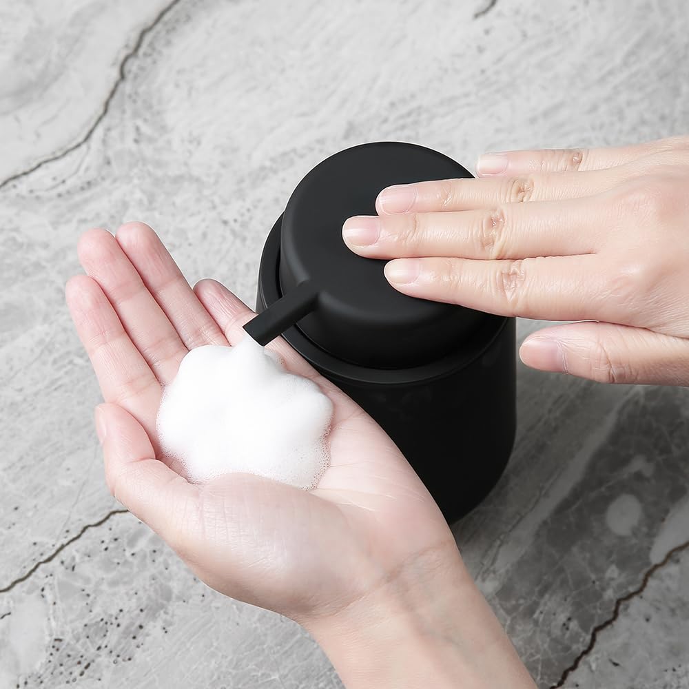 Matte Black Foaming Hand Soap Dispenser Plastic