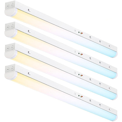 4FT LED Linear Strip Shop Light with Emergency Battery Backup, 3CCT