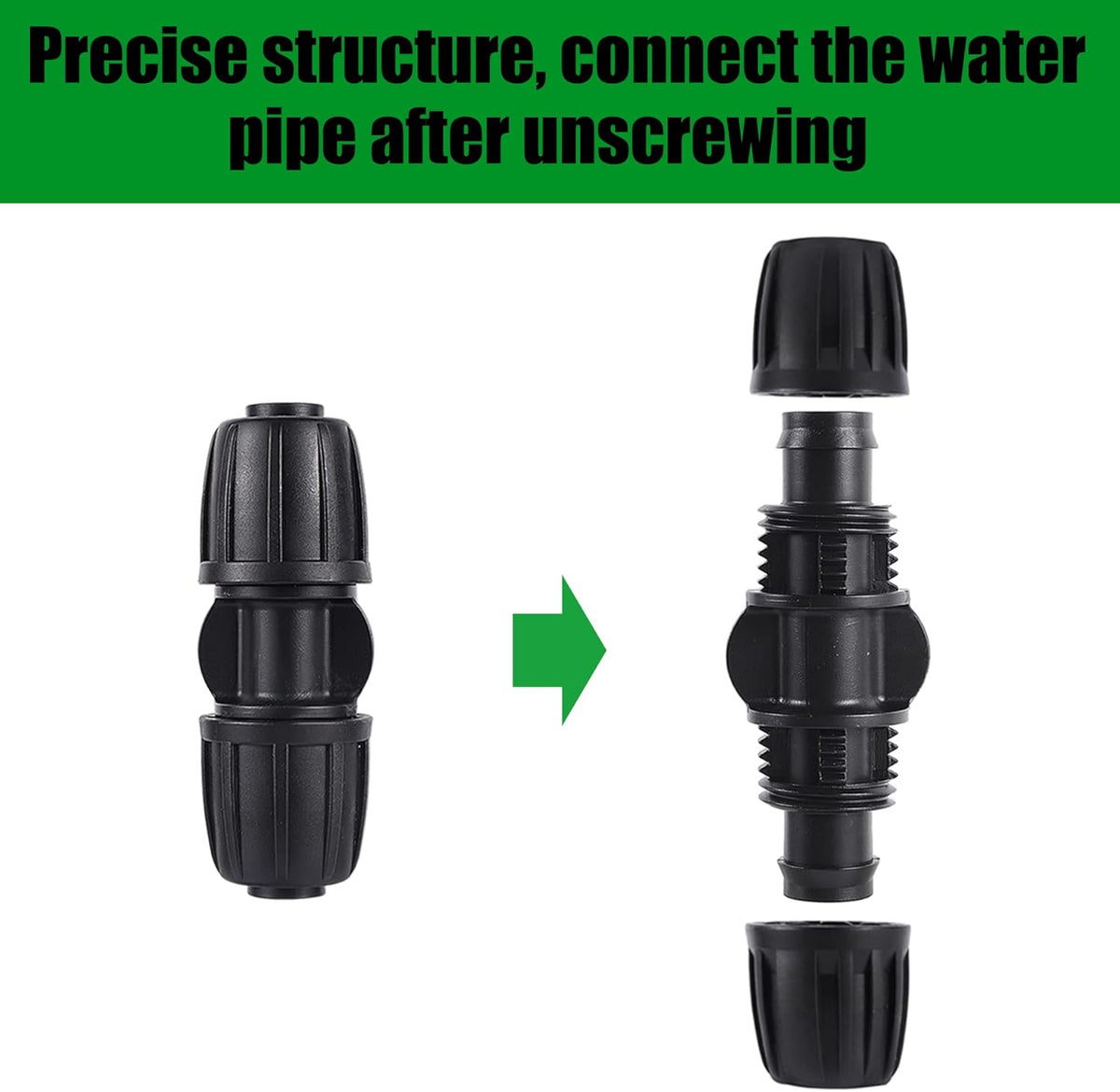 10 Pack 1/2 inch Irrigation Fittings Coupling Connectors Anti-Drip