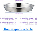 Deep Dish Pizza Pan,Stainless Steel Pizza Tray Pizza Pan for Oven10-12-14-16Inch (14x1.8inch)