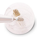 Nail Drill Bits Cleaner Brush Case Accessories with Clear Cover for Cleaning Tungsten Carbide Ceramic Nail Drill Bits