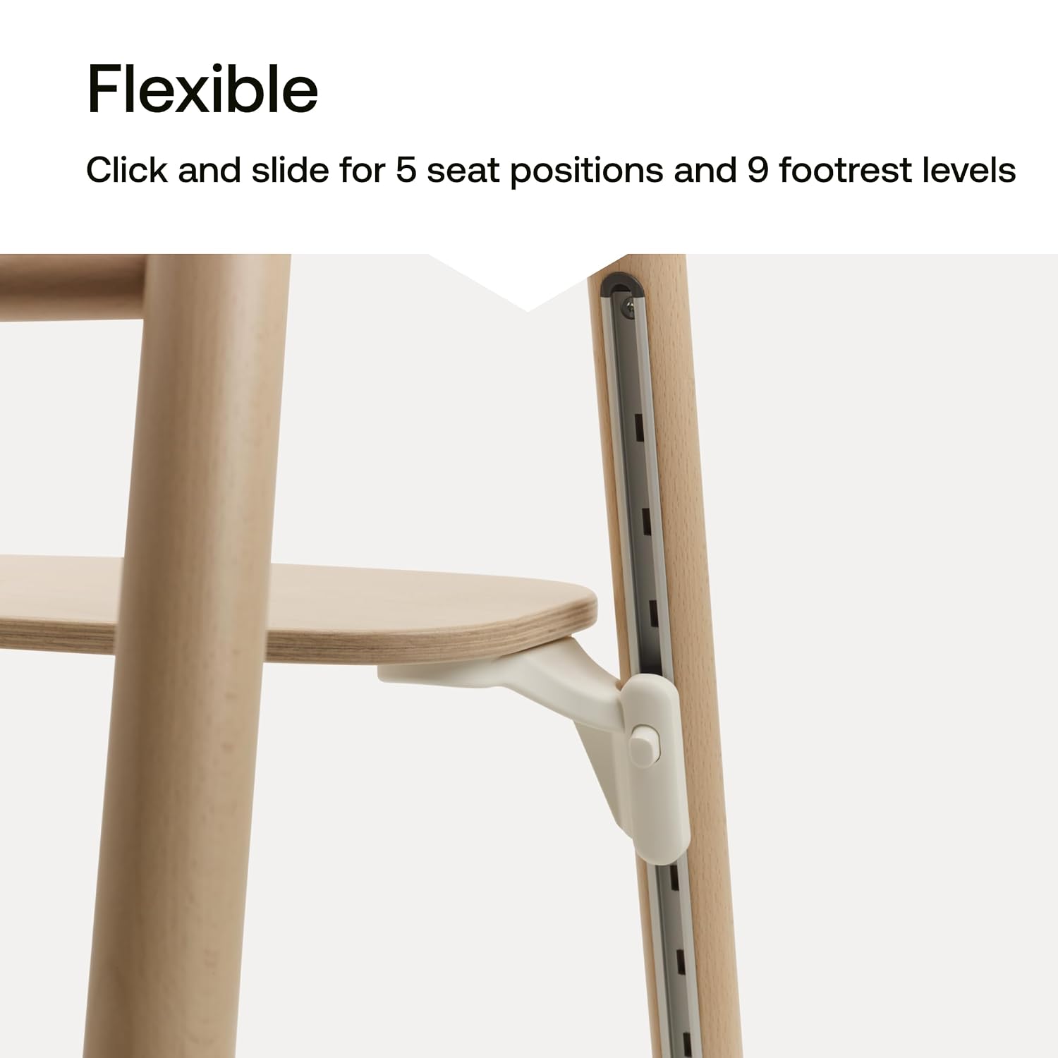 Giraffe Wooden Baby High Chair – Adjustable in 1 Second, Ergonomic Easy-Clean Highchair, Suitable from Birth (Newborn