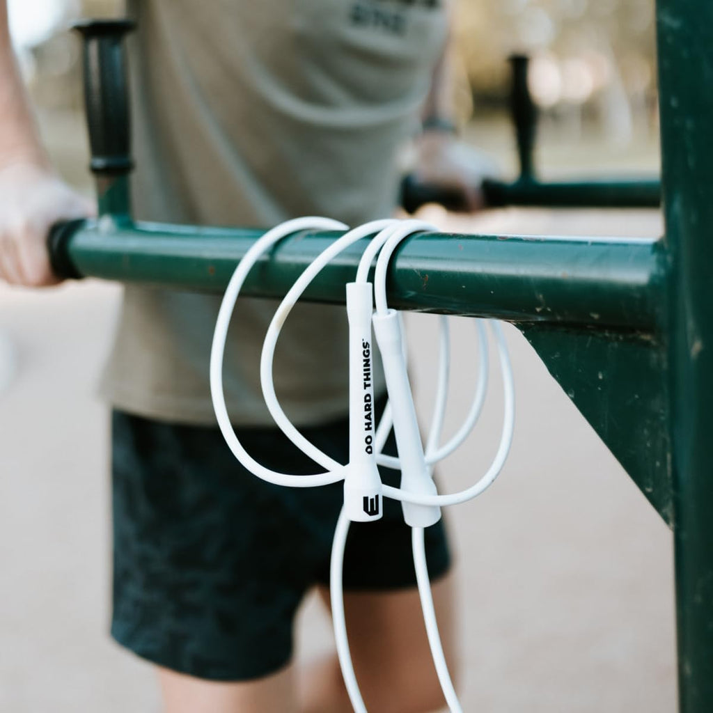 Elite Jumps 6mm PVC Jump Rope, Adjustable Skipping Rope | Non-kinking PVC cord. Unbreakable handles. Smooth rotation.