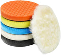 6" Buffing Polishing Pads, 6Pcs 165mm Face for 6Inch Backing Plate | Compound Buffing Sponge and Woolen Pads Cutting