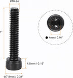 uxcell #10-24x1" Hex Socket Head Cap Screw Bolts 12.9 Grade Alloy Steel 50pcs