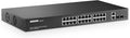 24 Port Full Gigabit PoE Switch with 2 GE Uplink, 2 Gigabit SFP, IEEE802.3af/at Max 400W, YuLinca Unmanaged Rackmount