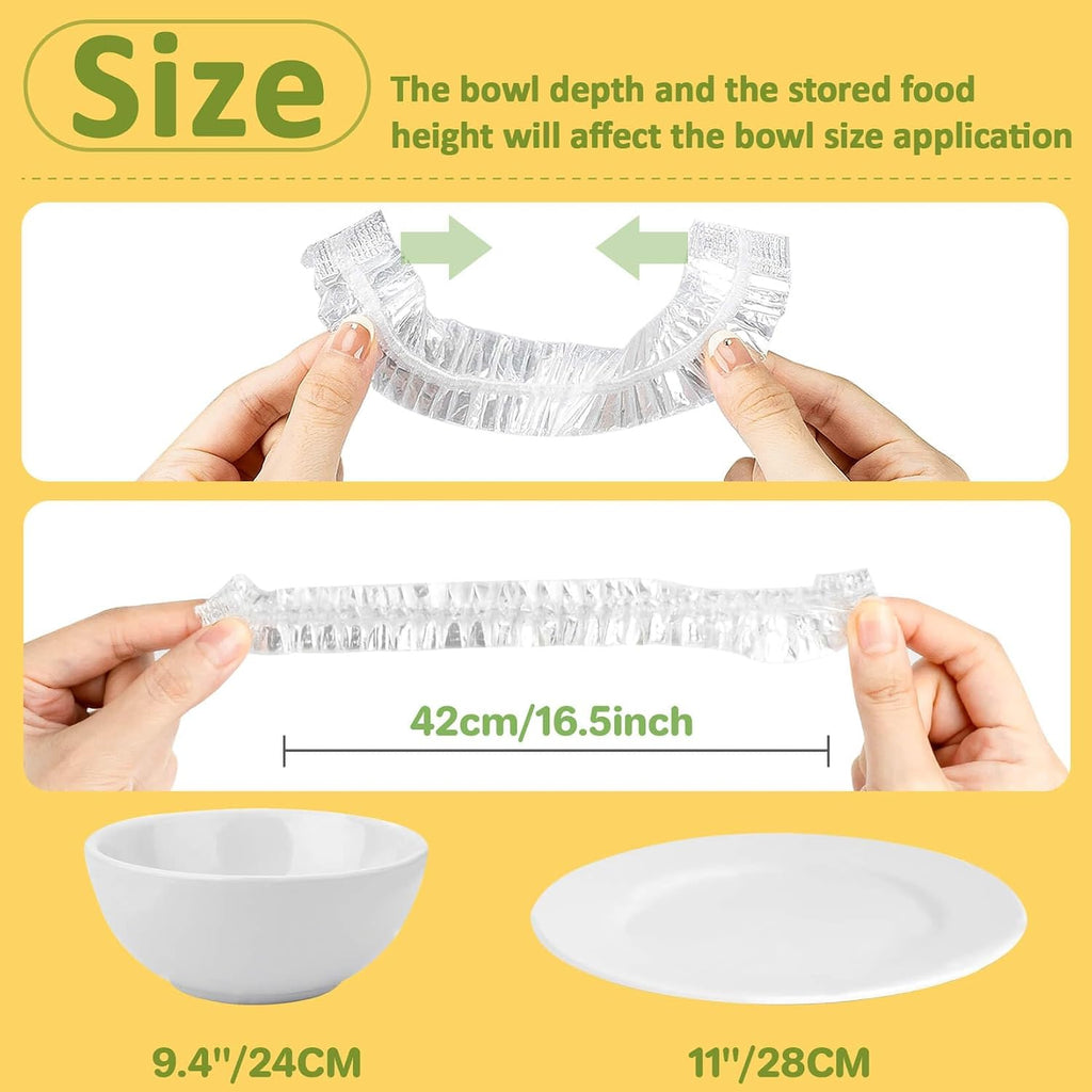 200 Bowl Covers for Bread Proofing - Medium Plastic Wrap for Food