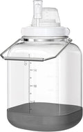 5 Gallon Square Fermentation Jar with Wide Mouth, Stainless Handles, 1 Pack | Airtight Seal, Airlock Included, Quart