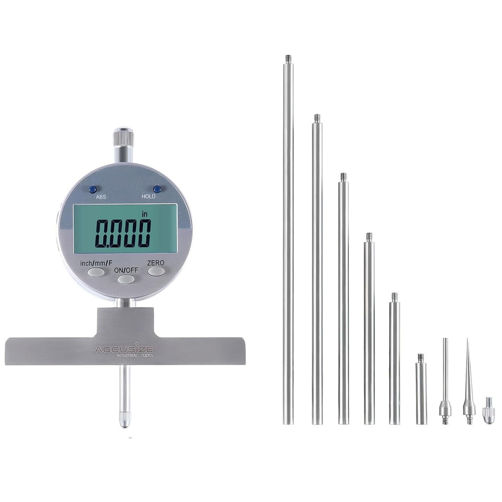 Accusize 0-22 in Digital Depth Gauge with Small-Hole Points, P103-0188