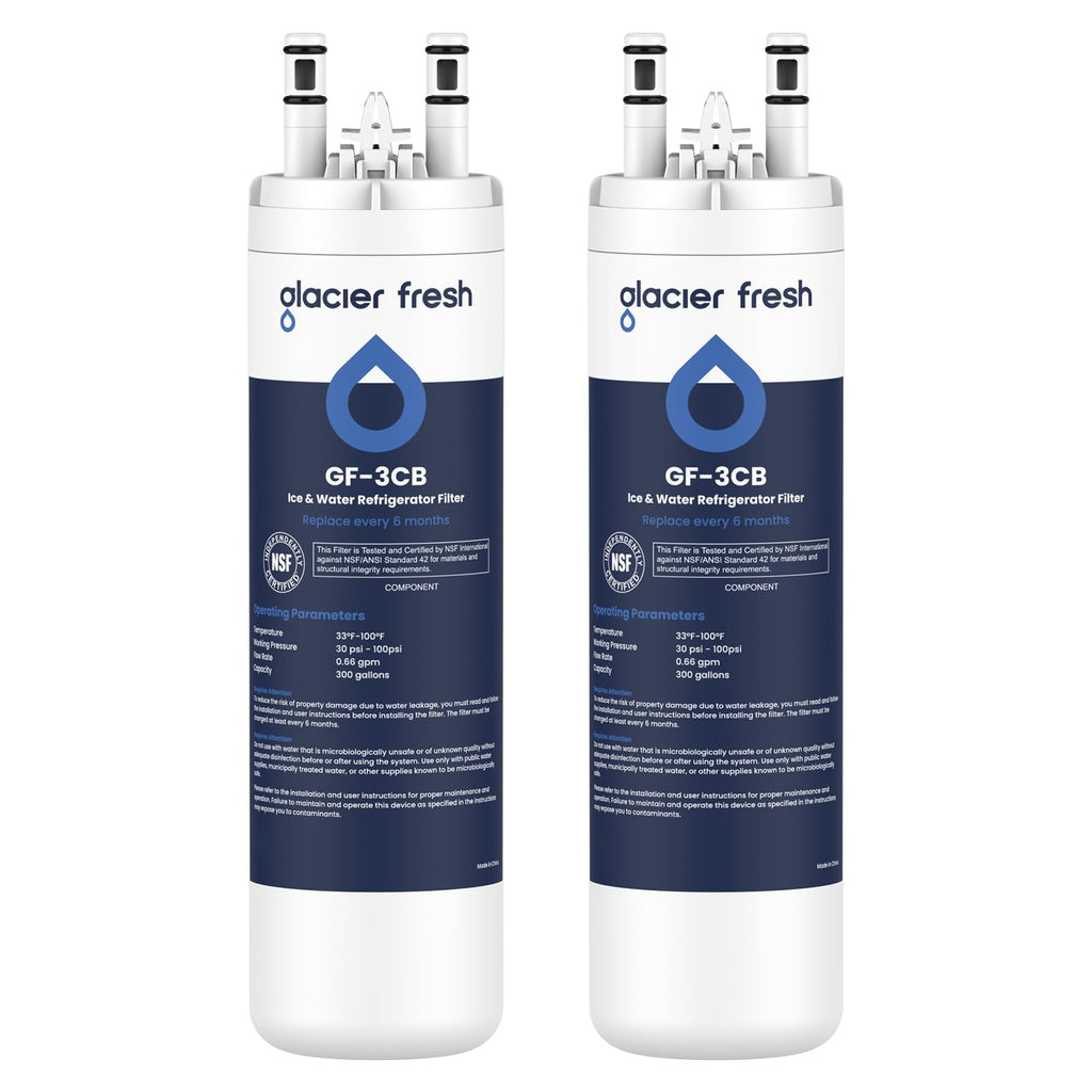 GLACIER FRESH WF3CB Refrigerator Water Filter Replacement Pack of 2