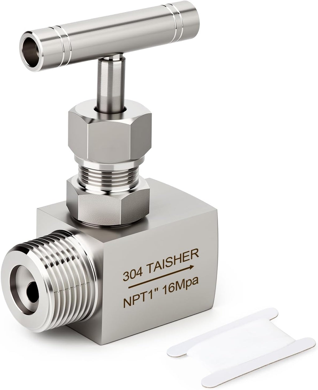 TAISHER 1PCS 304 SS, 1" FNPT x MNPT, High Pressure Straight Needle Valve