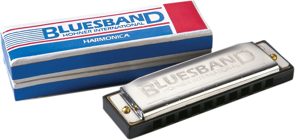 Accordions Hohner Blues Band Harmonica, Key of C, Chrome (1501BX) | science-kits