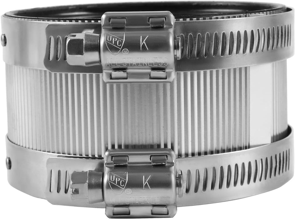 5Pcs EFIELD 3" No-Hub Coupling with Stainless Steel Clamps(CLAMP050-5)