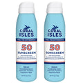 Reef Safe Sunscreen SPF 50 Spray Sunblock 6 Fl Oz Pack of 2