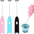 3 Pieces Epoxy Resin Stirrer Mixing Stick, Pink, Blue, Black | Battery Operated, Handheld, Stainless Steel Head