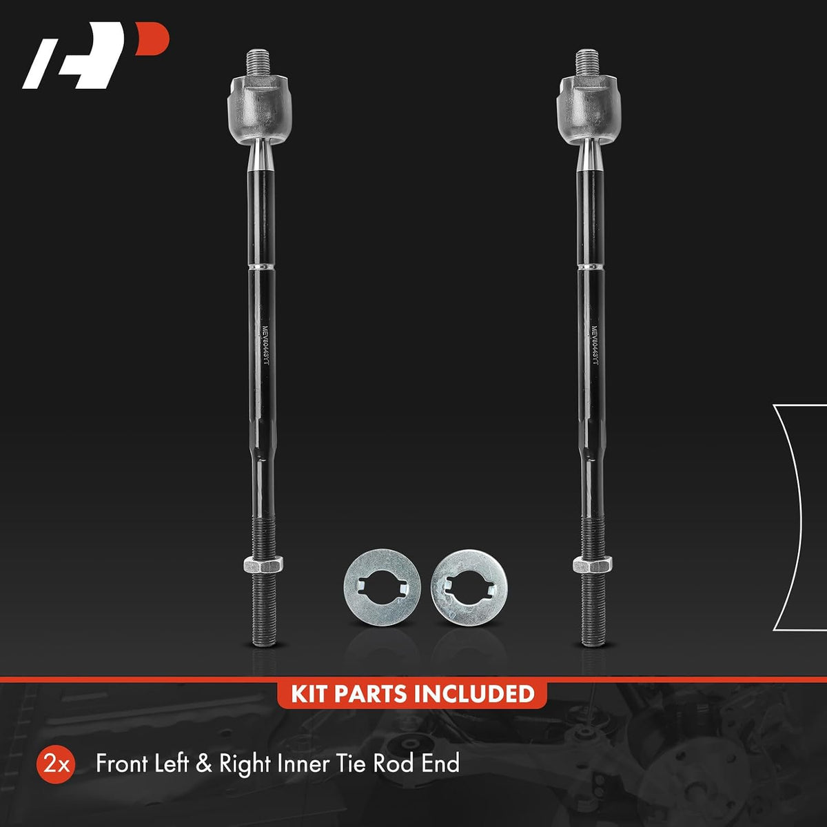 A-Premium 2 x Front Inner Tie Rod Ends, Compatible with Chevrolet & Saturn