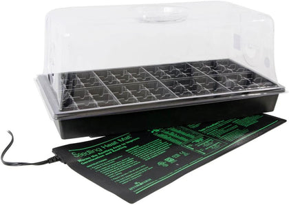 CK64060 120V 17W Germination Hot House with Heat Mat, Watertight Tray, Cell Insert and 7" Humidity Dome | Watertight
