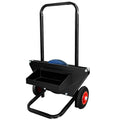 Heavy Duty Strapping Cart & Dispenser for Steel Strapping Coils with Over 9.5" Core Size Integrated Tool & Seal Tray
