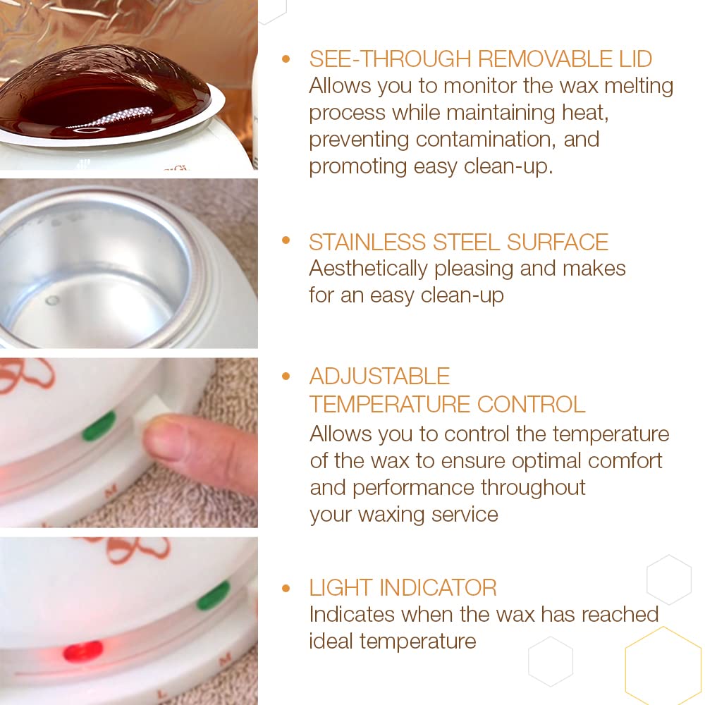 Hair Removal Wax Warmer, Multi-Purpose Warmer with Adjustable Temperature Control, for 14 oz. Wax Can